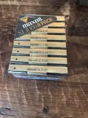 Maxell XLII 100 High Bias Audio Cassette Tapes, 8 Pack Sealed