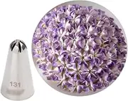 No. 131 Stainless Steel 6-Petal Flower Tip Baking Tool 6-Tooth Cored Decorating Nozzle for Cakes, Cookies Cream Piping Pastry Nozzles