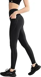 [Yvette] Workout Leggings with Pockets for Women Compression Leggings Butt Lifting Tummy Control Jacquard Mesh Yoga Pants