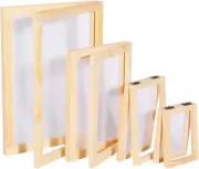 4 Sizes A4 A5 A6 & A7 2 in 1 Wooden Paper Making Screen Mould and Deckle Wood...