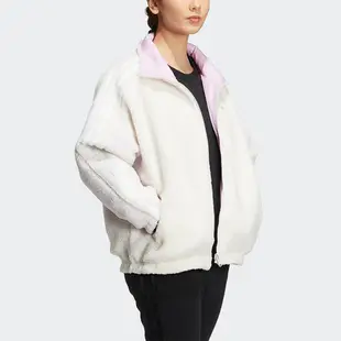 Adidas Metrevboa JKTT2 [HM7111] 女 外套 立領 羊羔毛 絨毛 雙面穿 運動 休閒 白粉