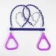 Trapeze Bar with Rings and coated chain Monkey Bars Gorilla Swing Garden Outdoor