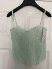 Urban Outfitter Light Blue Out From Under Corset Top Small NWT