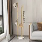 Marble & Gold Metal Coat Rack Freestanding with 9 Hooks Clothes Hanger Tree