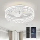 Ceiling Fans with Lights, 19.7" Low Profile Ceiling Fan with Light and Remote...