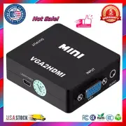VGA to HDMI Mini VGA to HDMI Audio Video Converter Adapter 1080P Full HD