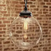 3sizes Vintage globe Glass Pendant lamp ceiling lighting Bar light Black/Bronze