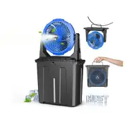 9L Bucket Portable Misting Fan for Outdoors Patios, 30000mAh Rechargeable Bat...