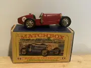 Vintage Matchbox- Models Of Yesteryear 1926 Type 35 Bugatti- Lesney With Box