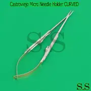 NEW Castroviejo Micro Needle Holder CURVED SURGICAL DENTAL INSTRUMENTS