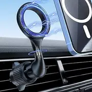 Holdersafe for Magsafe Car Mount for iPhone: [20 Powerful Magnets] Magnetic Air Vent Phone Holder [1080° Adjustable] Compatible iPhone 15 14 13 12 Pro Plus Max Mini & All Cell Phones