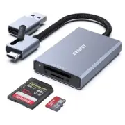 SD 4.0 Card Reader, USB-C/USB-A 2-in-1 Memory Card Reader, for SDXC, SDHC,