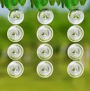 12 PCS Metal Bird Scare Discs Set-Highly Reflective Double-Sided Bird Reflectors,Wind Spinners Outdoor Garden Decor, Bird Devices Deterrent to Scare Birds Away from Yard Patio Farm