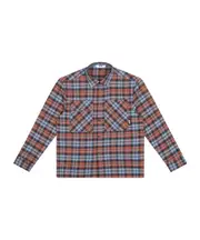 MSGM Kids Logo Printed Checked Shirt 8Y,12,6Y,14Y,6,12Y,10Y polychromatic
