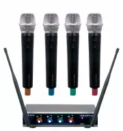 VocoPro 4 Channel UHF Wireless Handheld Microphone System - DIGITALQUADH3