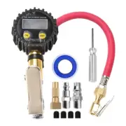 200PSI Tire Air Pressure Inflator Gauge LCD Display Tester Inflation Manometer
