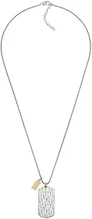 Diesel Stainless Steel Dog Tag Necklace for Men