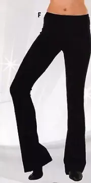 NEW Bootcut Satin Spandex Black Jazz Pants Wolff Fording 86002/3 Ch/Ladies/Mens