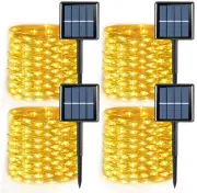 4 Pack Solar Fairy Lights Warm White, Each 33ft 100 LED Outdoor String Light,...
