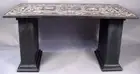 54" x 32" Marble Table Top pietra dura semi precious stones With marble Stands