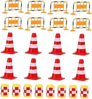 Abaodam Realistic Boys and Girls Traffic Roadblock Playset 24pcs Educational Toys for Children