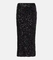 [Rotate] Rotate Sequined midi skirt AU 6 black