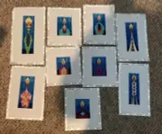 9 CANDLE CANVASES HANDPAINTED NEEDLEPOINT CANVAS by Tapestry Fair