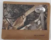 ZEP-PRO Republican Elephant Realtree MAX 5 Camo Bifold WALLET Tin gift Box