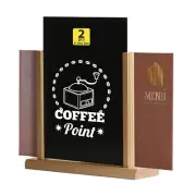 Classic Desktop Menu Holder with Chalkboard Sign Holder Ad Frame (Lot 2)