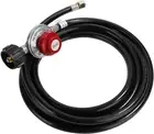 12ft Adjustable High Pressure Propane Regulator Hose QCC1 Type1 for BBQ Fire Pit