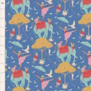Quilting Patchwork Fabric TILDA Jubilee Circus Life Blue 50x55cm FQ