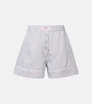 [Ganni] Ganni Striped Bermuda shorts AU 12 blue