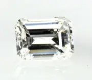 F VS1 G I A Certified .56 Carat Natural Diamond Loose Emerald Cut