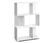 Artiss 3 Tier Zig Zag Bookshelf - White
