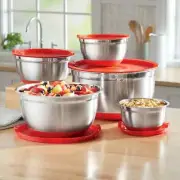 10 Piece Steel Mixing Nesting Bowl Lid Set with Silicone NON SLIP Base