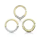 Lot Of 3 Piercing Nose Ear Creole - Decor Different on Each Creole