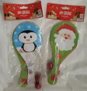Christmas Paddle Ball Games Activities Set of 2 Snowman and Santa 9" NIP