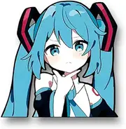 Miku CAR Stickers Anime Vinyl Sticker for car for latop mika car Decal Miku Stickers for car (UMMM)
