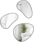 Umbra Hubba Pebble Mirrors, Set of 3, Titanium