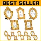 Lightweight 15-Piece Ornate Resin Picture Frames Set - Ideal for Home Display
