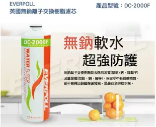 EVERPOLL 愛科濾淨英國無鈉離子交換樹脂濾芯 (DC-2000F)