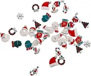 VALICLUD Christmas Nail Charms Set Festive Alloy Gems with Rhinestones Santa Christmas Tree Snowflake Stocking Designs for DIY Manicure Art Decorations