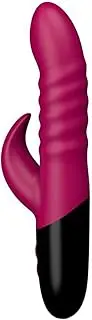 LVFUNCO G Spot Rabbit Vibrator for Clitoris G-spot Stimulation, Waterproof Dildo Vibrator with 12 Powerful Vibrations Dual Motor Stimulator for Women or Couple Fun