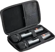 [inDomit] Hard Carrying Case Compatible with JBL Wireless Two Microphone System,Storage JBL Mic, Receiver, Adapter, AA Batteries-Black (Box Only)