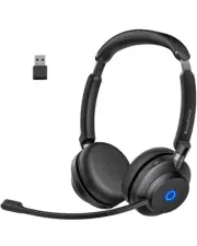Wireless Headset with Mic for Work, Bluetooth 5.3, Advanced Noise reduction M...