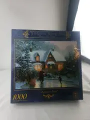 Thomas Kinkade “Skater’s Pond” 1000 piece puzzle Ceaco New