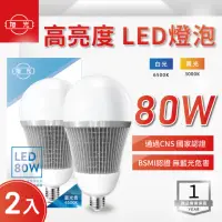 在飛比找momo購物網優惠-【旭光】LED E40 80W 全電壓 球泡 白光 黃光-2