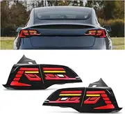 Car LED Tail Lights With Dynamic Turn Signal LED Tail Lamp Replacement Compatible With Tesla Model 3 2017-2023 Y 2021-2023