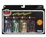 BAD BATCH 4 FIGURE SET rex ballast grey Star Wars vintage collection 3.75" NEW