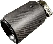 1 Piece LOGO Compatible For M2 M3 M4 M5 M6 Matt Carbon + Black Glossy Stainless Steel tip nozzle For Car Exhaust Tips Tail tips(IN 70MM OUT 92MM)